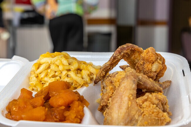 Madison Soul Food Kitchen is a favorite near Eastgate, known for its home-cooked Southern meals.