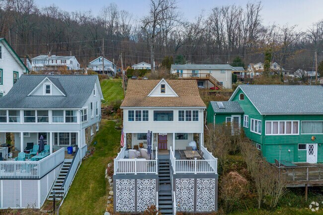 Bungalows in Liberty Township offer patios for admiring the scenery