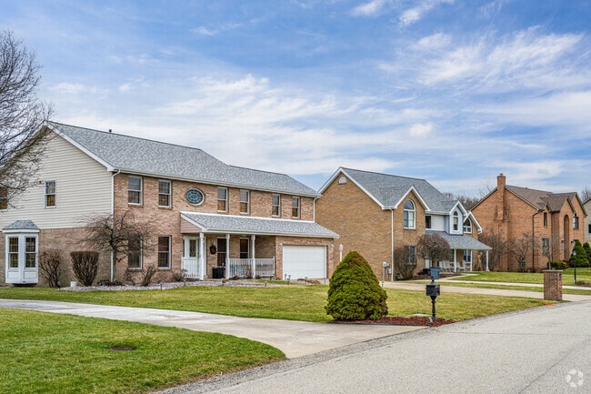 A row of more modern homes in Jefferson Hills is popular as you travel the roads in this town.