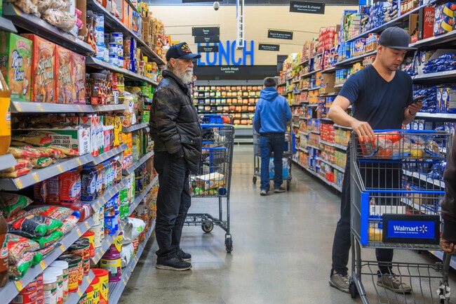 There is a Walmart Superstore over the bridge on Carson Blvd.