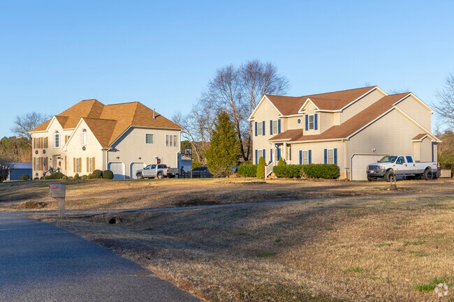 The streets are lined with new traditional style homes in Gloucester.