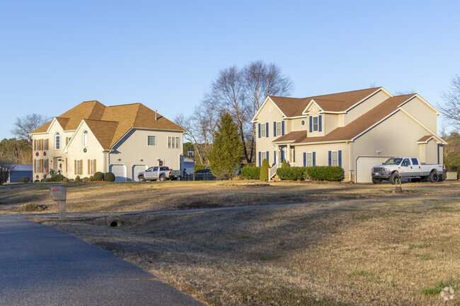 The streets are lined with new traditional style homes in Gloucester.