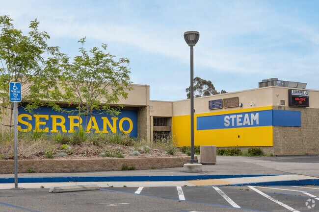 Serrano Intermediate School serves students in grades 7 and 8.