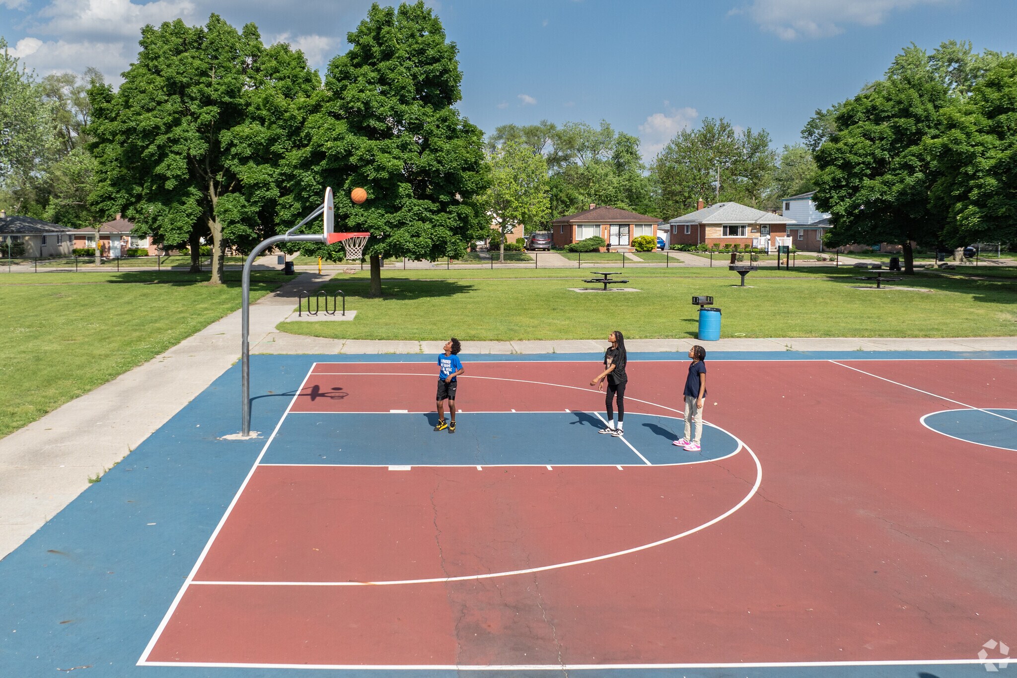 There are plenty of open courts at Alfonso Wells Memorial Park.