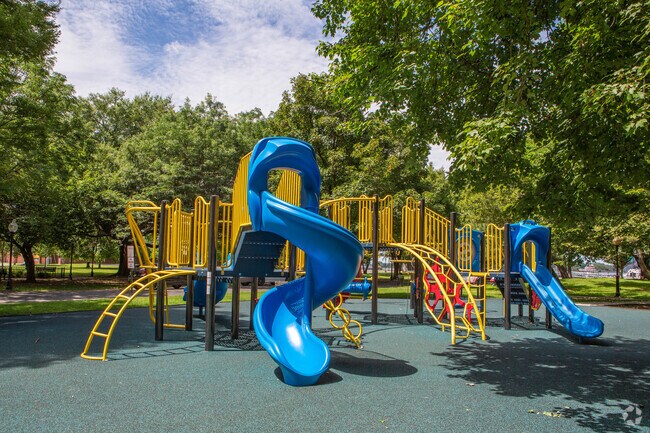 Children can enjoy the playground at Proprietors Park in Gloucester City.