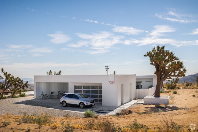 Many neighborhoods feature modern homes in the Joshua Tree area.
