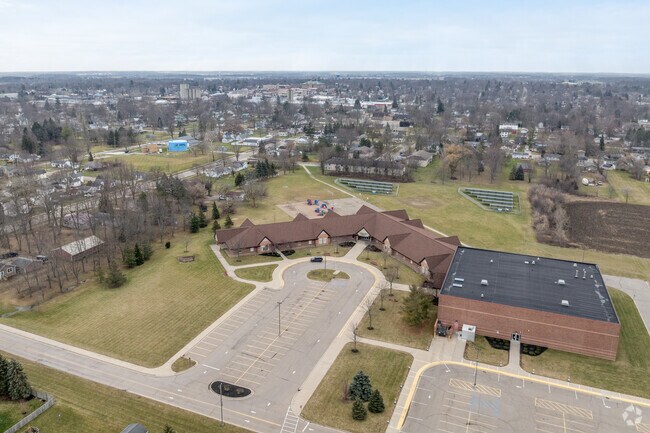 An aerial view of Gateway Elementary School.