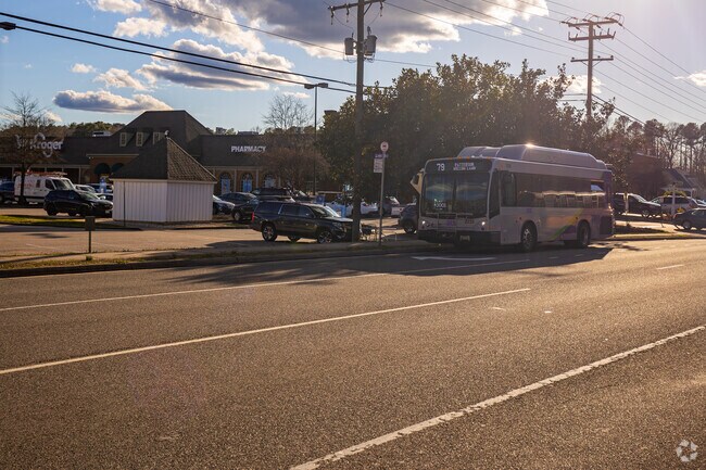 The GRTC bus system services Raintree to Downtown Richmond.