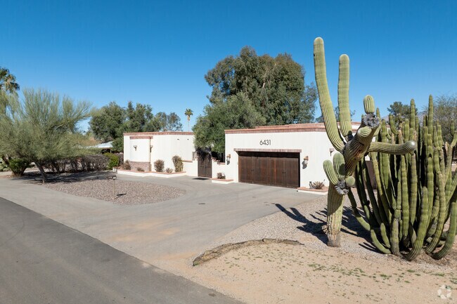 Some homes in EL GHEKO are Spanish-revival influenced.