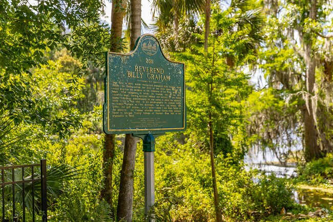 The Reverend Billy Graham plaque is one of the historic plaques in the Temple Terrace region.