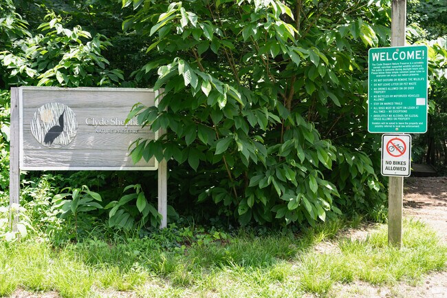 Clyde Shepherd Nature Preserve, bordering Lindmoor Woods–Valley Brook Estates, is home to wetlands, goats, and serene hiking paths.