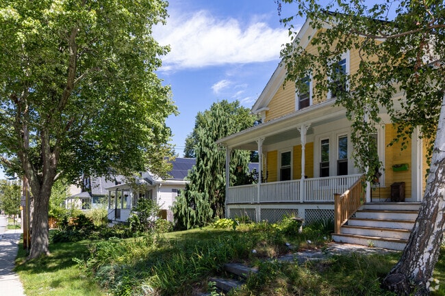 Victorian-style homes with solar panels appear in Child Street West.