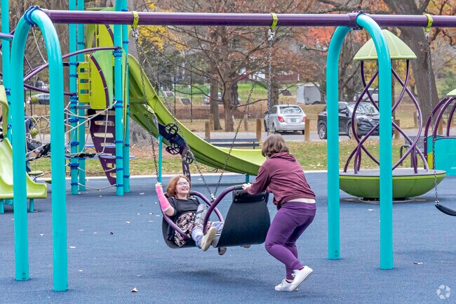 Oakview-Blackburn residents enjoying some play time at Central Park.
