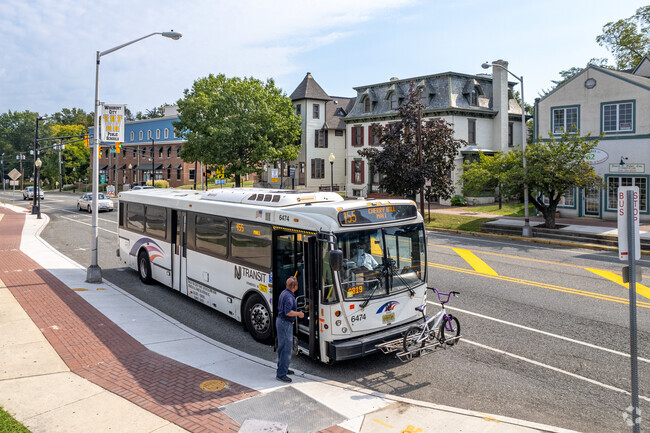 Hop on a local bus in Woodbury, NJ.