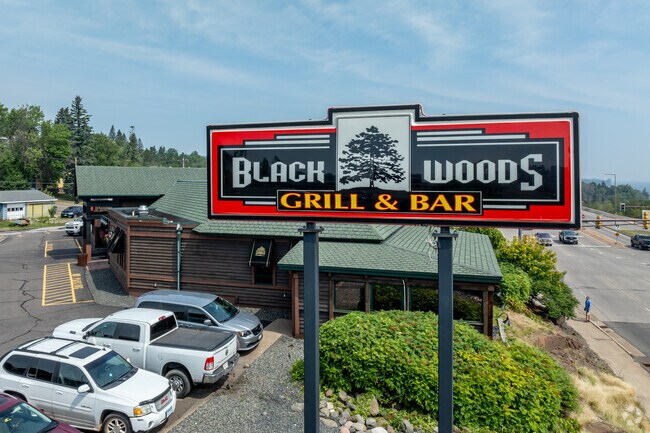 Black Woods Grill & Bar is a local favorite restaurant with a view of the lake.