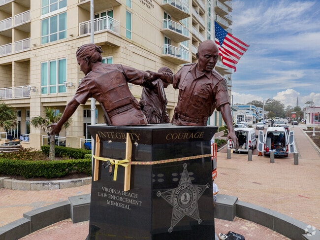 The Law Enforcement Memorial in the Linkhorn Park neighborhood of Virginia Beach.