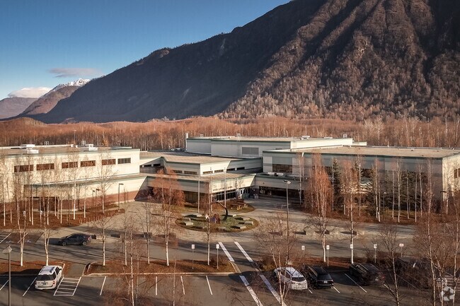 Middle school students attend Gruening Middle School in Eagle River Valley.