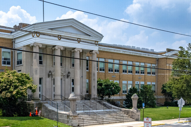 Entrance to Audubon High School located in the neighborhood of Audubon, NJ.