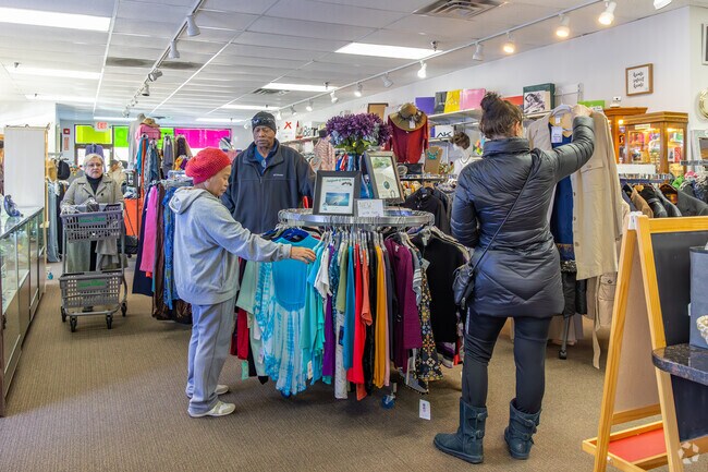 A wide variety of clothing and collectibles can be found at the Purple Manatee in Flowerfield.