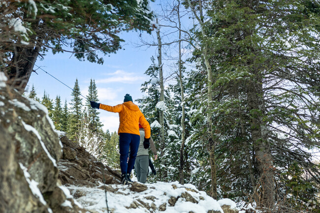 Donut Falls Trail in Outlying Salt Lake County has a rope to help hikers stay on a steep part of the trail.