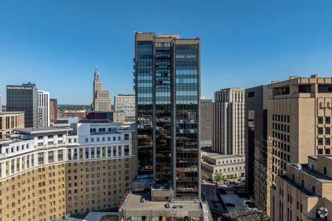 Downtown St. Paul is a mix of historic and modern buildings.