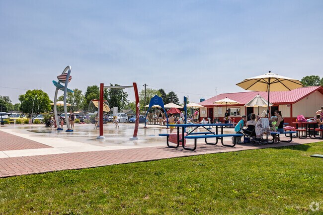 Albany residents enjoy the splash pad at Wildcat Park.