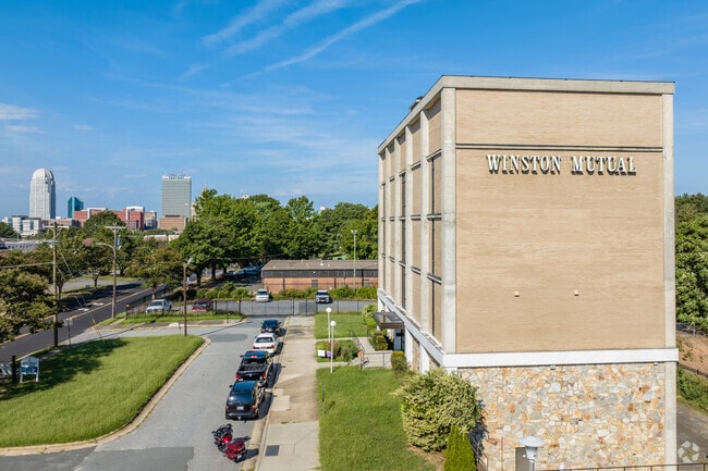 Near North East Winston, the iconic landmark of Winston Mutual stands tall.