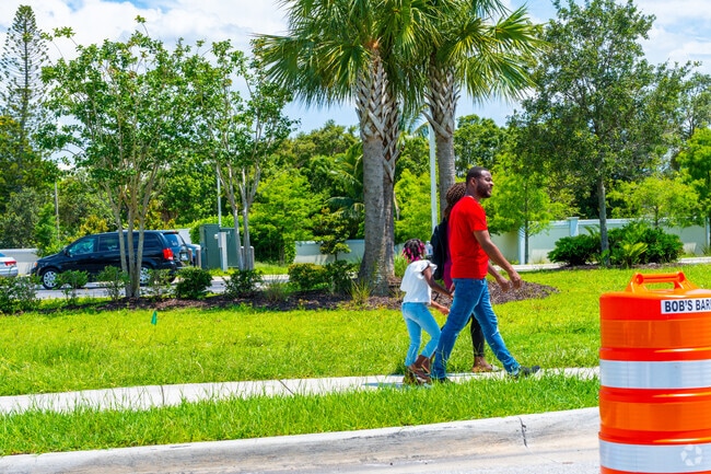 River Park's family residential sidewalks make it easy for families to take strolls together.