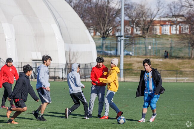 Patterson Park has multiple athletic fields for residents of Greektown to enjoy.