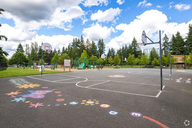 Mann Elementary School basketball court gets kids out of the classroom.