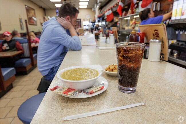 The lunchtime crowd at the Colonial Restaurant in Fords, NJ.
