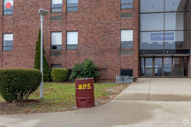 Abigail Adams Middle School in Weymouth offers multiple entrances.