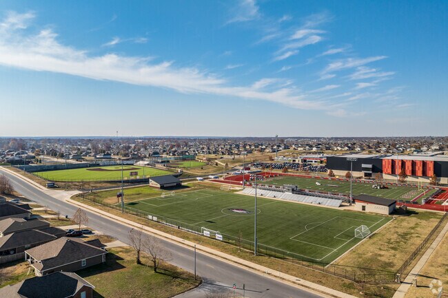 The Joplin High School campus includes several sports fields.