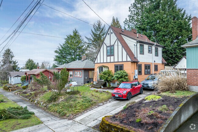 Beautiful homes in Roseway neighborhood have long driveways to fit multiple cars.