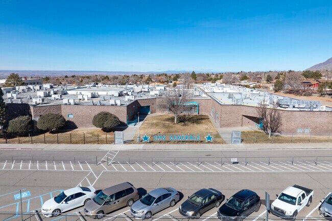A southern view of Eisenhower Middle School.