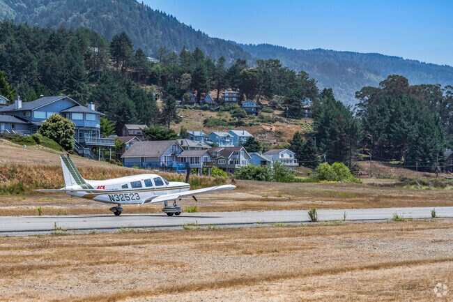 The easy way to get to Shelter Cove is to fly in with its small runway.