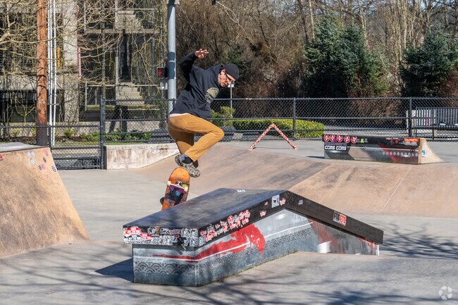 There is a skateboarding park near West Highlands in Tibbets Creek Park.
