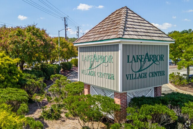 Lake Arbor Village Center hosts businesses local and national, and provides an easy place to get essentials.