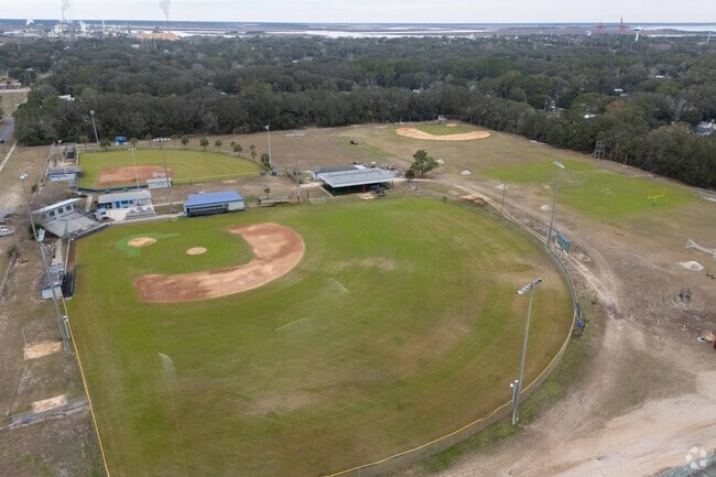 The baseball fields at the Fernandina Beach High School.