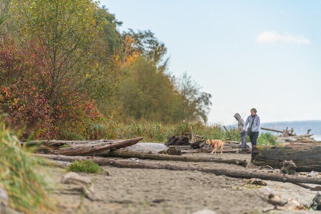 Walk the beach with a friend in Linde Hill Park.