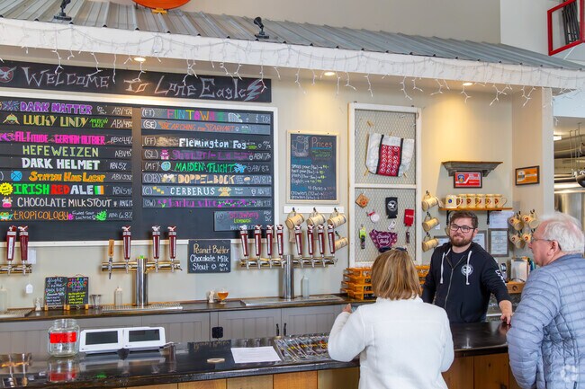 Lone Eagle Brewing in Raritan Township Hunterdon is a local craft brewery offering a variety of beers in a welcoming atmosphere.