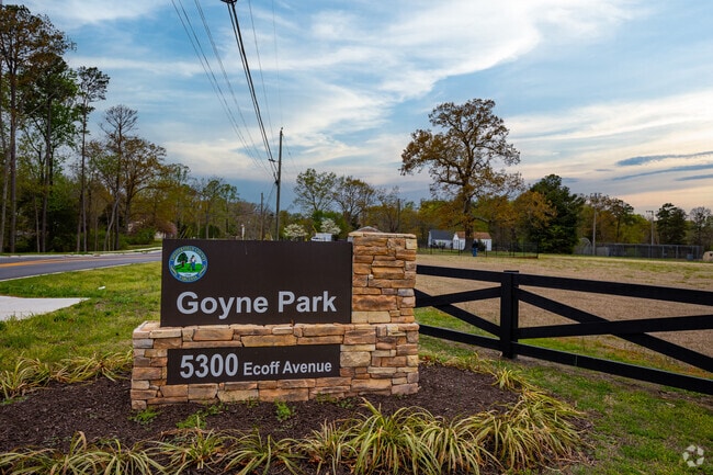 Goyne Park in Chester has a fantastic playground, sports fields, and a dog park!