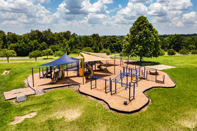 The playground at J. Michael Conley Elementary School at Southwood is shaded for sunny days.