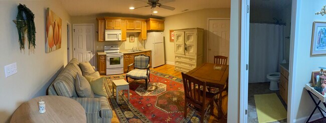 Living room with kitchen