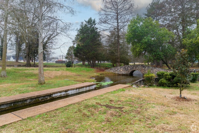 Big Spring Park's limestone spring produces about four million gallons of water daily.