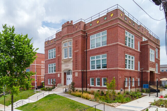 The front of Randle Highlands Elementary School in Washington DC.