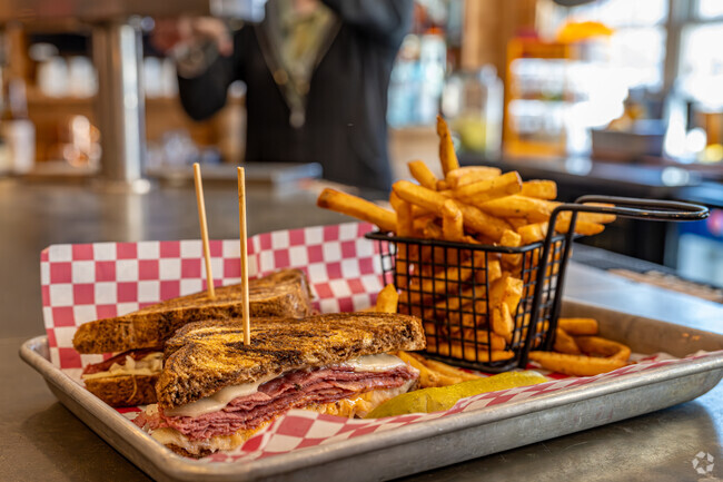 Head to the Lumberyard and try the Reuben and a variety classic American food.