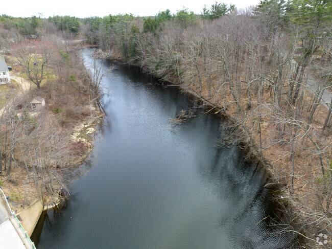 The Salmon Falls River flows along the border between South Berwick and New Hampshire.