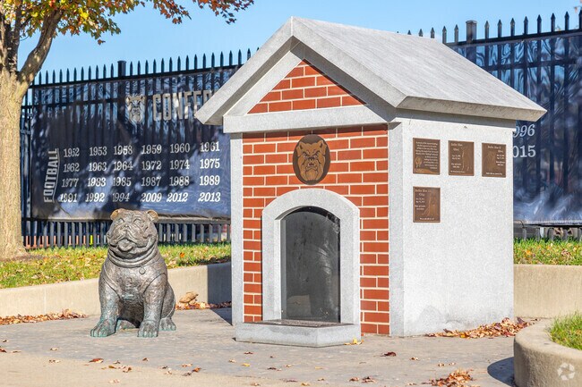 Butler University, settled in Butler-Tarkington, is home of the Bulldogs.