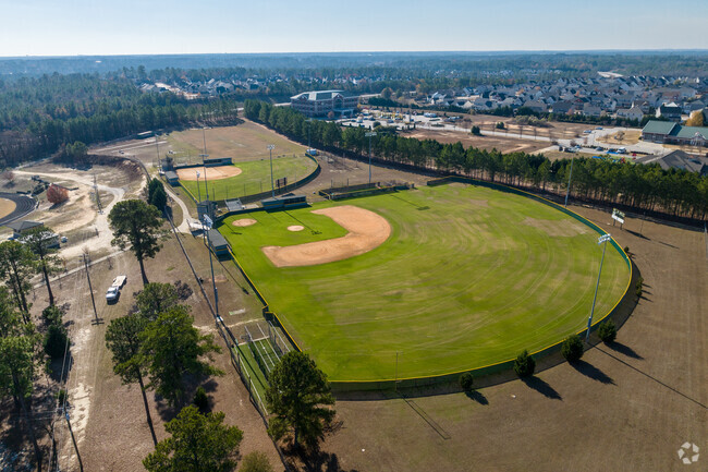 The athletic fields at Pine Forest High School.
